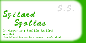 szilard szollas business card