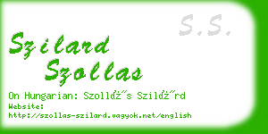 szilard szollas business card